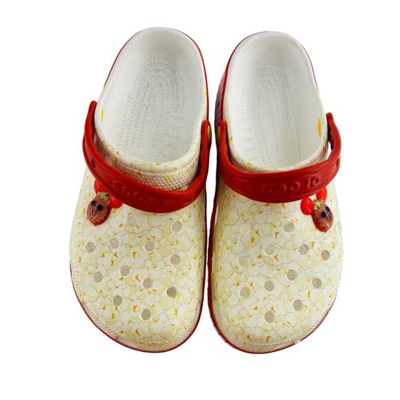 Mickey Mouse Crocs Clogs Red Strap & Printed size Women's 10 Men's 8 - Picture 3 of 5